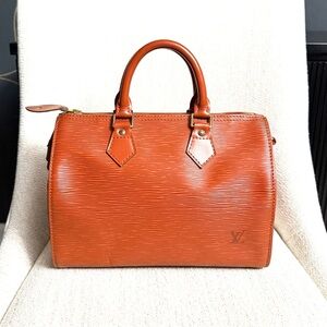 Authentic Louis Vuitton Kenya Speedy 25 bag brown Epi leather M43013